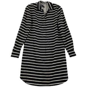Madewell Black and White Striped Dress